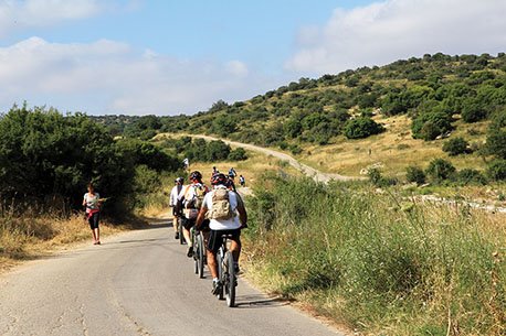 רוכבי אופניים בפארק עדולם-צרפת. צילום: ארכיון הצילומים של קק&quot;ל