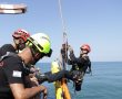 תרגיל חילוץ לכודים מעגורן פחם מעל אונייה בינלאומית